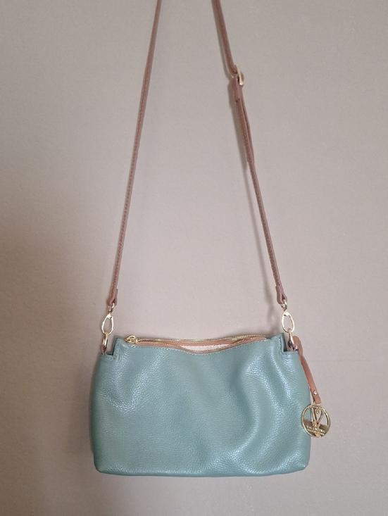 Valentina Handbags - Valentina Italy Pebbled Leather Multi Entrys 12 " W 8" T